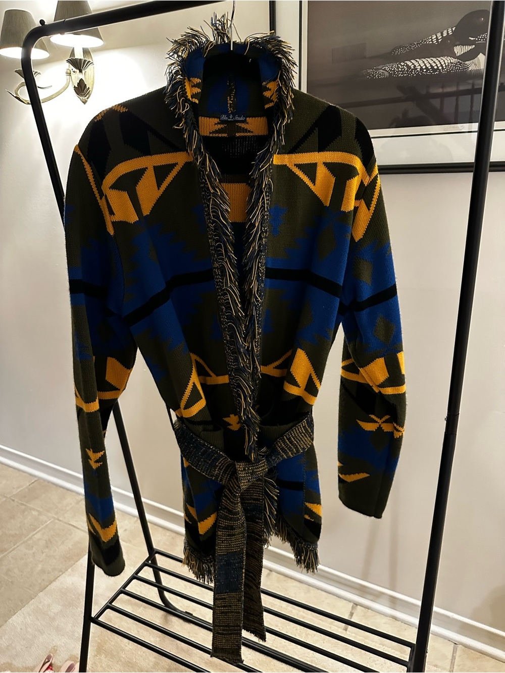 Blu Studio Fringe Open Cardigan Sweater